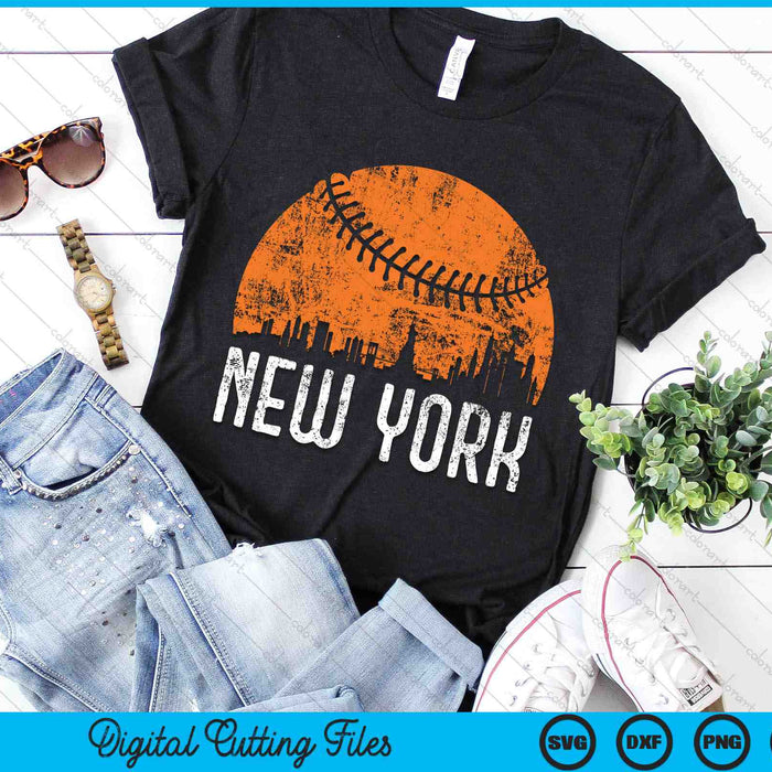 New York Skyline New York Baseball SVG PNG Digital Cutting Files