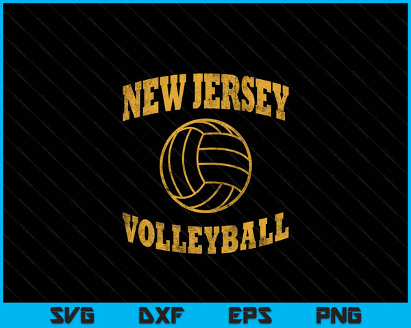 New York Volleyball Classic Vintage Distressed SVG PNG Digital Cutting Files
