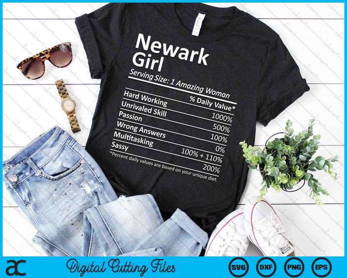 Newark Girl NJ New Jersey Funny City Home Roots SVG PNG Cutting Printable Files