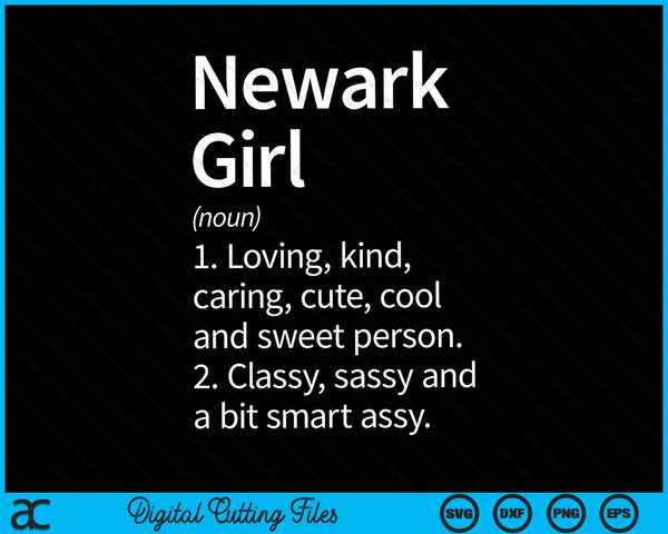 Newark Girl NJ Nueva Jersey Home Roots SVG PNG Cortar archivos imprimibles