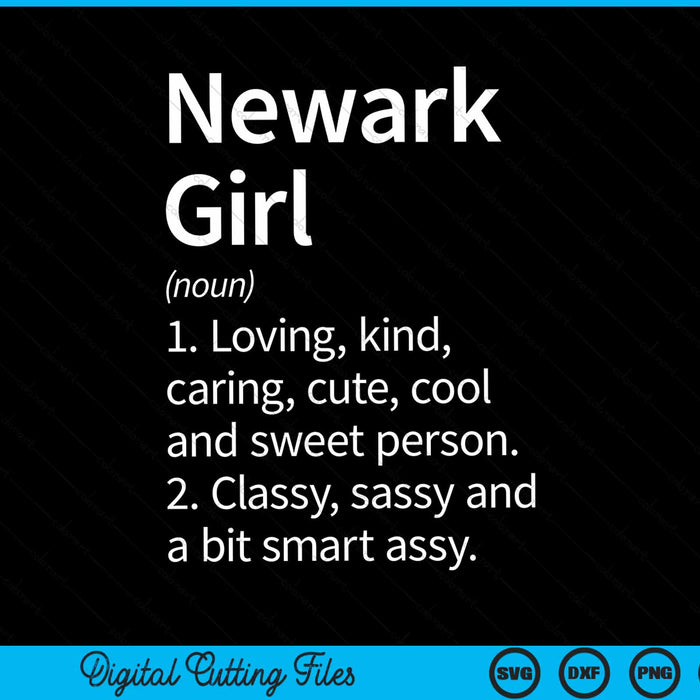 Newark Girl NJ Nueva Jersey Home Roots SVG PNG Cortar archivos imprimibles