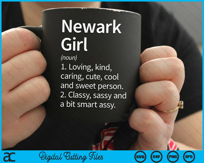 Newark Girl NJ Nueva Jersey Home Roots SVG PNG Cortar archivos imprimibles