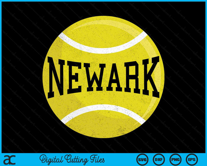 Newark Tennis Fan SVG PNG Digital Cutting Files