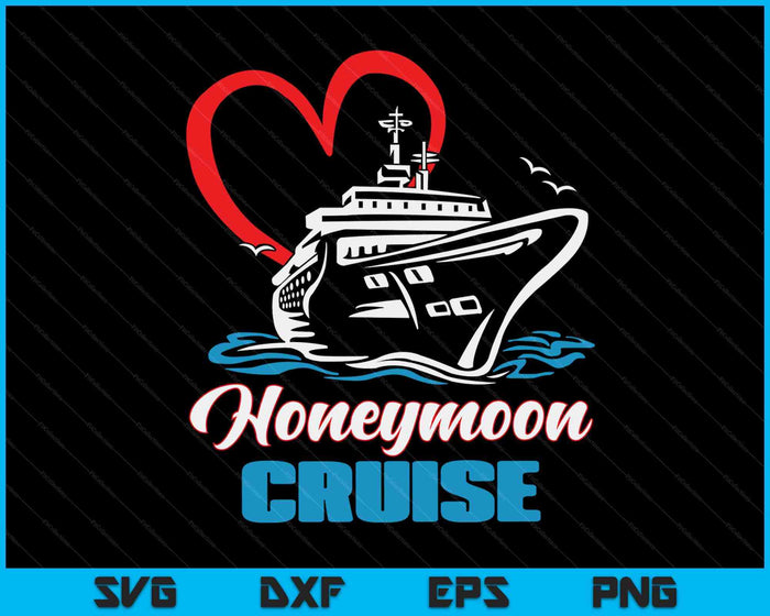 Pasgetrouwde pas getrouwd cruisen bijpassende huwelijksreis cruise SVG PNG digitale snijbestanden