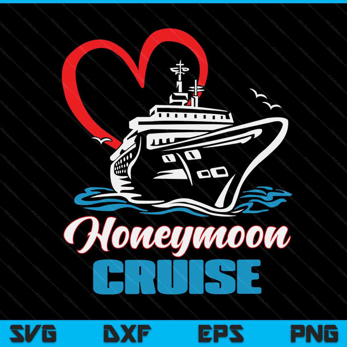 Pasgetrouwde pas getrouwd cruisen bijpassende huwelijksreis cruise SVG PNG digitale snijbestanden