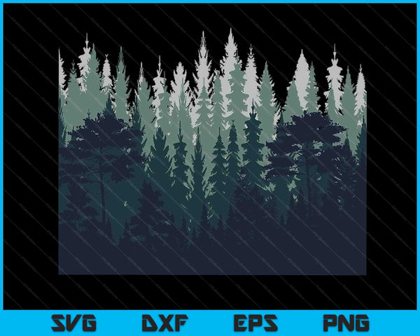 Night Nature Wildlife Trees Outdoor Forest SVG PNG Digital Cutting Files