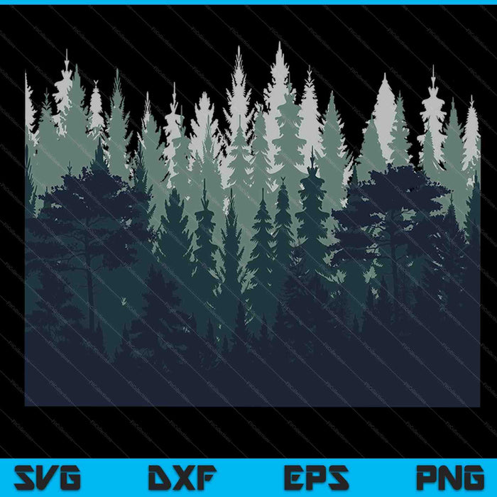 Night nature wildlife trees outdoor forest SVG cut file