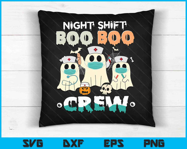 Night Shift Nurse Cute Health Worker Halloween Ghost Nurse SVG PNG Digital Cutting Files