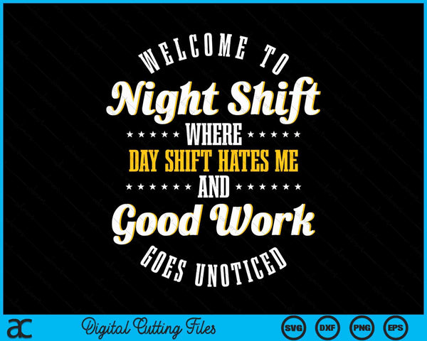 Night Shift Professional Workers SVG PNG Digital Cutting Files