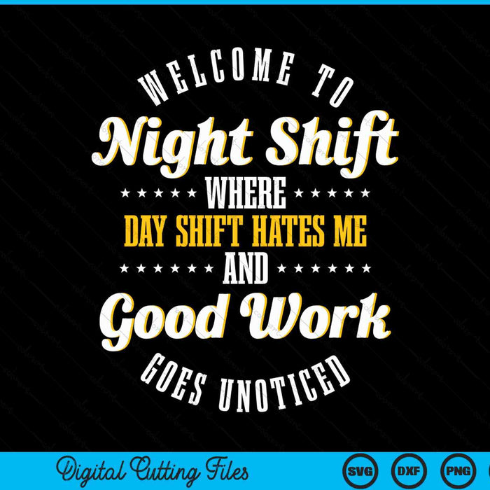 Night Shift Professional Workers SVG PNG Digital Cutting Files