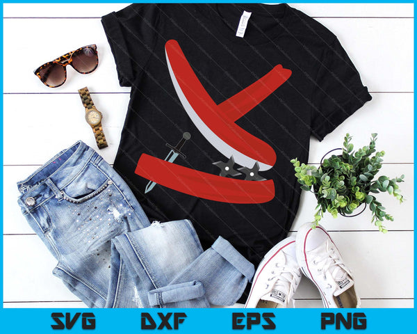 Ninja Costume Halloween Lover Ninja Uniform SVG PNG Digital Printable Files