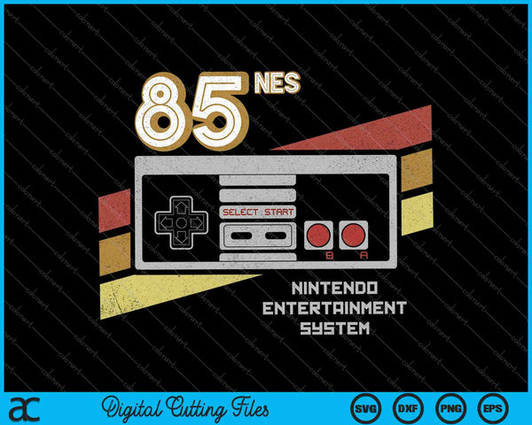 Controlador Nintendo NES Retro Stripe 85 SVG PNG Cortar archivos imprimibles