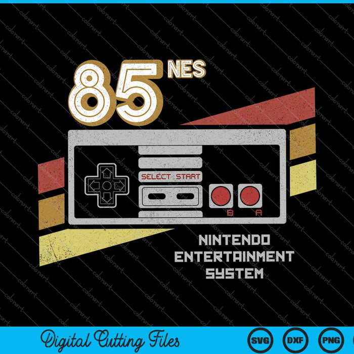 Nintendo NES Controller Retro Stripe 85 SVG PNG Cutting Printable Files