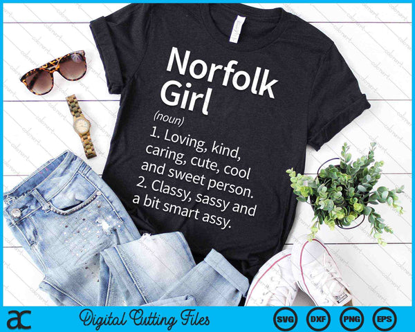 Norfolk Girl VA Virginia Home Roots SVG PNG Archivos de corte digitales