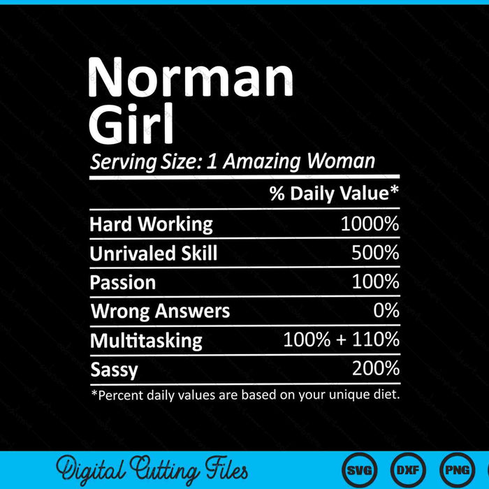 Norman Girl OK Oklahoma Funny City Home Roots SVG PNG Archivo de corte digital