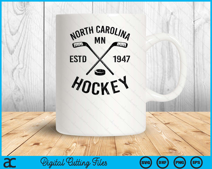 North Carolina Minnesota Ice Hockey Sticks Vintage Gift SVG PNG Digital Cutting Files