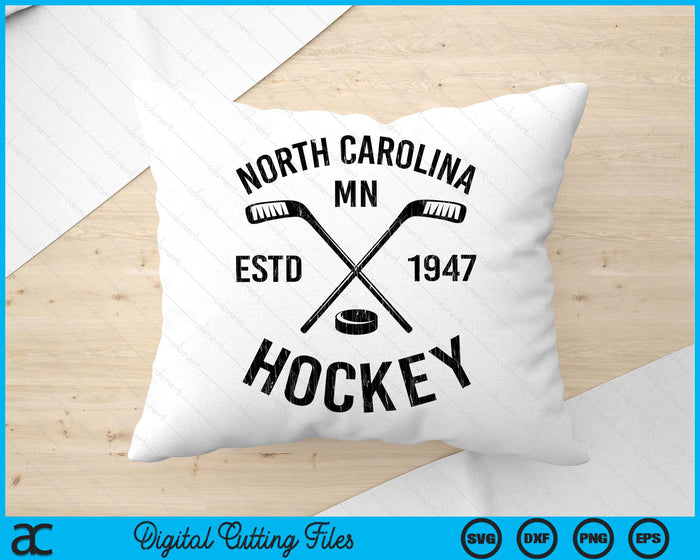 North Carolina Minnesota Ice Hockey Sticks Vintage Gift SVG PNG Digital Cutting Files