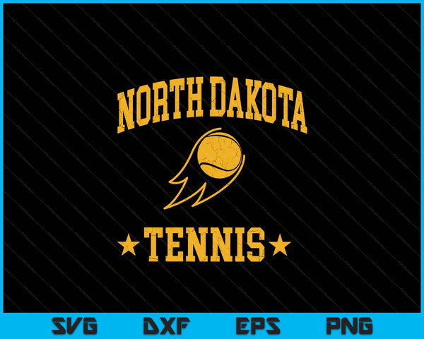 North Dakota rapids tennis vintage gameday retro tennis lover SVG cut file