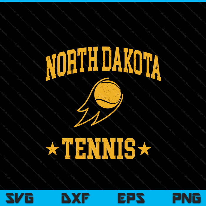North Dakota rapids tennis vintage gameday retro tennis lover SVG cut file