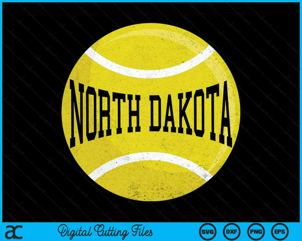 North Dakota Tennis Fan SVG PNG Digital Cutting Files