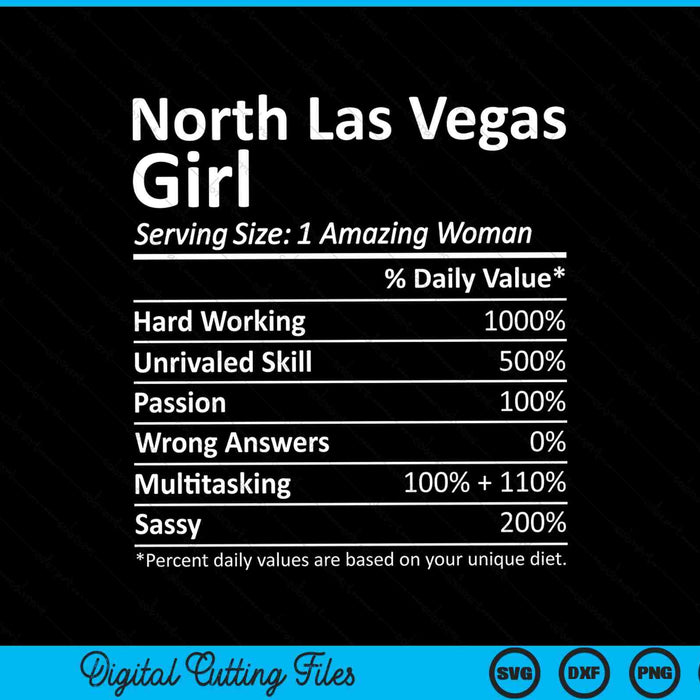 North Las Vegas Girl NV Nevada Funny City Home Roots SVG PNG Cortando archivos imprimibles