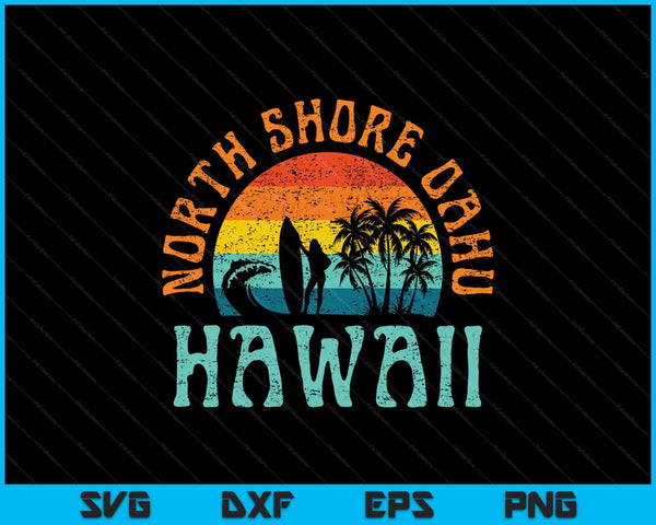 North Shore Oahu Hawaii Surf Beach Surfer Waves SVG PNG Digital Printable Files