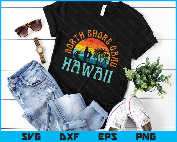 North Shore Oahu Hawaii Surf Beach Surfer Waves SVG PNG Digital Printable Files