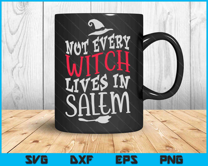 Niet elke heks woont in Salem Halloween Fan SVG PNG digitale snijbestanden