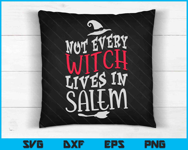 Niet elke heks woont in Salem Halloween Fan SVG PNG digitale snijbestanden