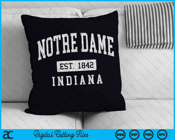 Notre Dame Indiana IN Vintage atletische sporten SVG PNG digitale snijbestanden