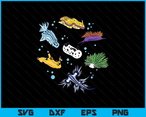 Nudibranch sea slug ocean scuba diver snorkeling aquarium SVG cut file
