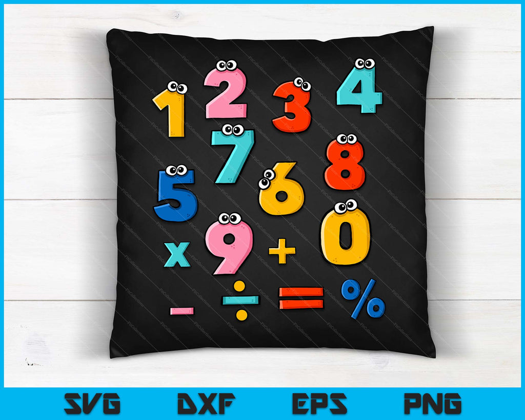 Number Day Kids Costume Numbers Math Day Calculator SVG Cutting Files ...