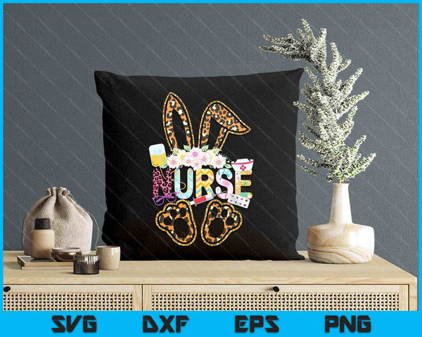 Nurse Life Stethoscope Nursing Cute Easter Bunny Easter Day SVG PNG Digital Printable Files