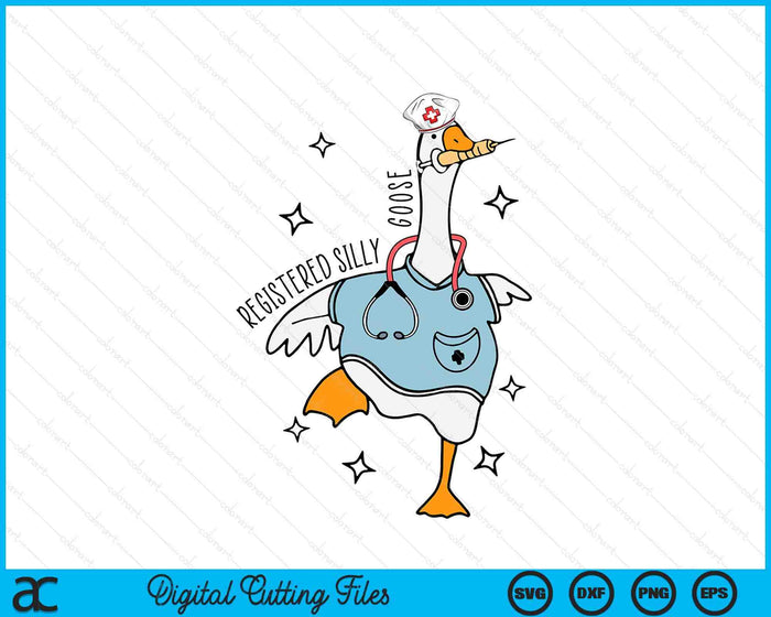 Nurse Registered Silly Goose Nursing School For Nursing RN SVG PNG Digital Cutting File