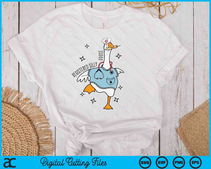 Nurse Registered Silly Goose Nursing School For Nursing RN SVG PNG Digital Cutting File