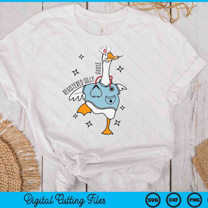 Nurse Registered Silly Goose Nursing School For Nursing RN SVG PNG Digital Cutting File