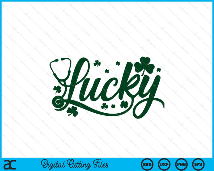 Nurse St. Patrick's Day Stethoscope Medical SVG PNG Digital Printable Files