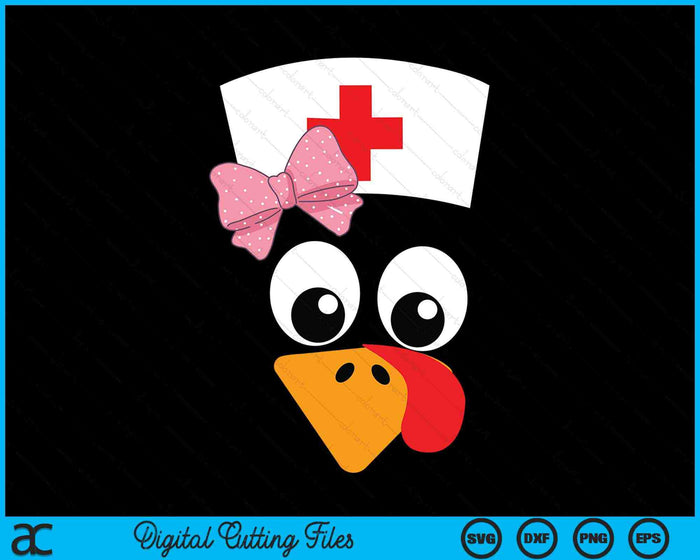 Nurse Turkey Thanksgiving Scrubs SVG PNG Digital Cutting Files