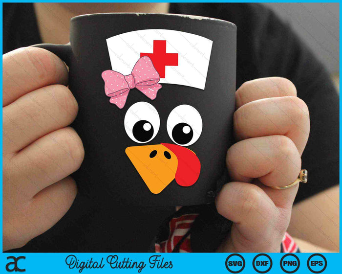 Nurse Turkey Thanksgiving Scrubs SVG PNG Digital Cutting Files