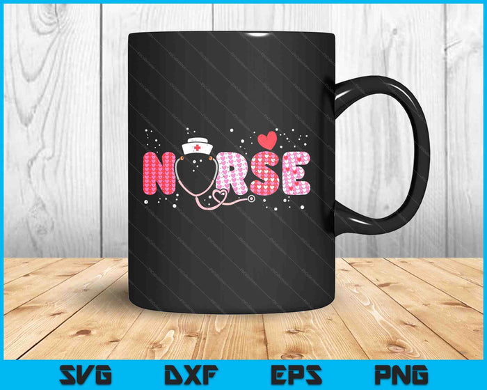 Nurse Valentines Day Valentine Scrub Top Women Scrubs Nicu SVG PNG Digital Printable Files