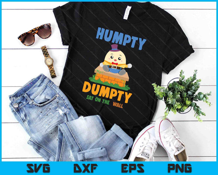 Nursery Rhymes For Kids Or Humpty Dumpty Sat On A Wall SVG PNG Digital Printable Files