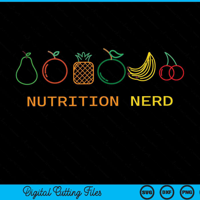 Voeding Nerd voedingsdeskundige diëtist SVG PNG digitale snijbestanden