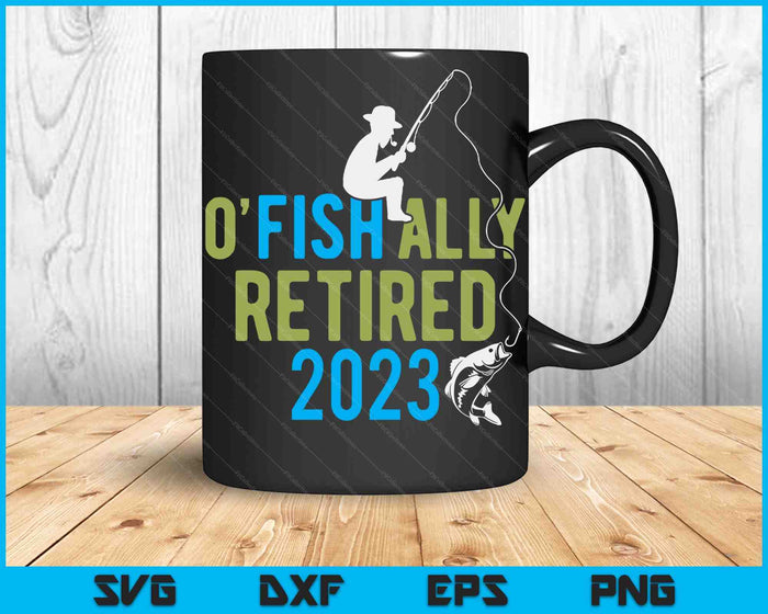 O-Fish-Ally gepensioneerd 2023 visserij pensioen SVG PNG digitale snijbestanden