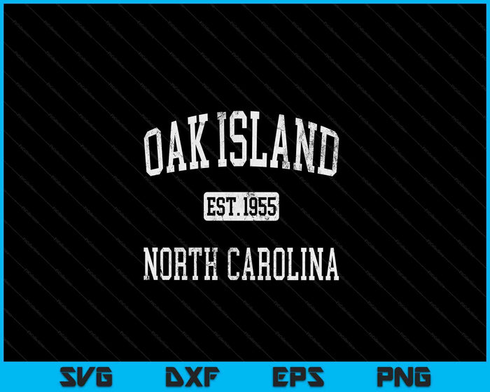 Oak Island North Carolina NC Vintage SVG PNG Digital Cutting Files