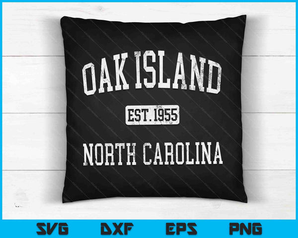 Oak Island North Carolina NC Vintage SVG PNG Digital Cutting Files