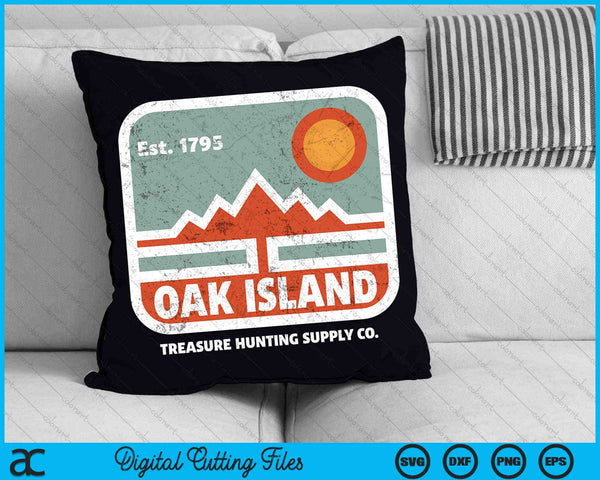 Oak Island Treasure Hunting Supply Vintage 1795 Map Mystery SVG PNG Digital Cutting Files