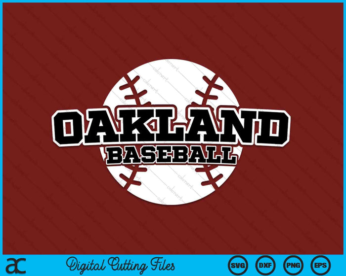 Oakland honkbal blok lettertype SVG PNG digitale snijbestanden