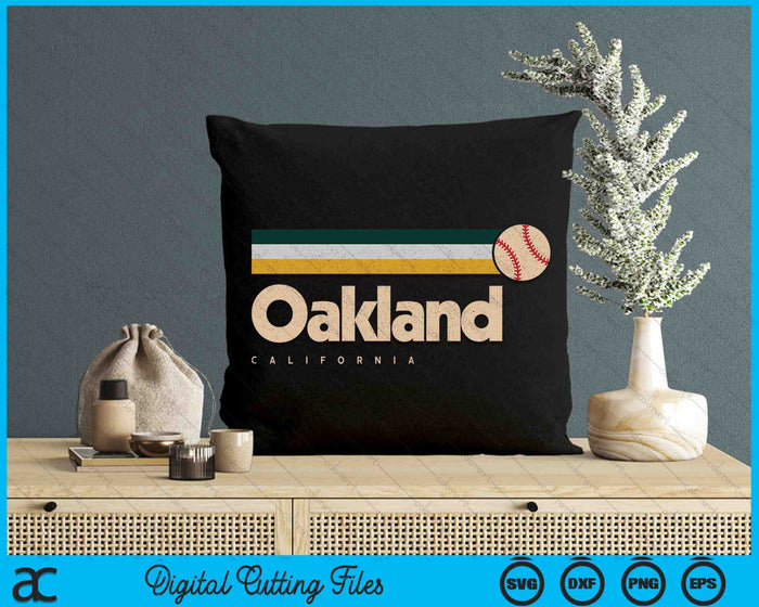 Oakland Baseball City California Retro Oakland SVG PNG Digital Cutting Files