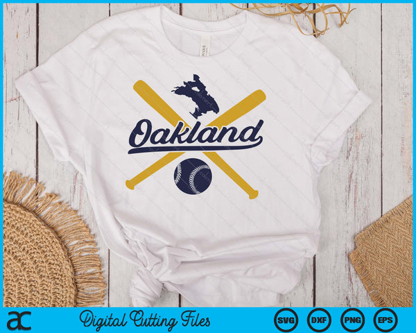 Oakland Baseball Vintage Wisconsin Pride Love City SVG PNG Digital Cutting Files