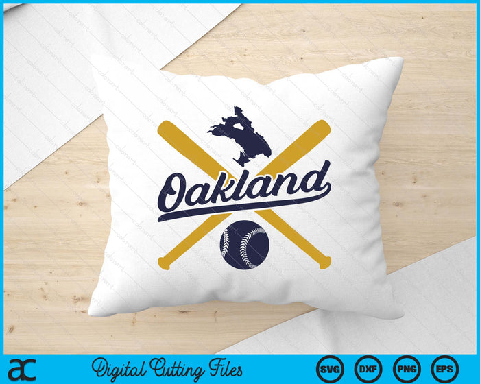 Oakland Baseball Vintage Wisconsin Pride Love City SVG PNG Digital Cutting Files